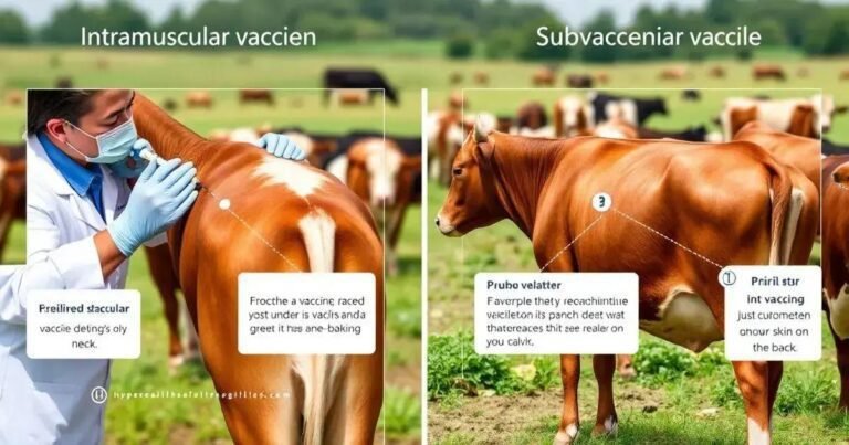 Diferentes Tipos de Vacinação de Gado: Intramuscular e Subcutânea