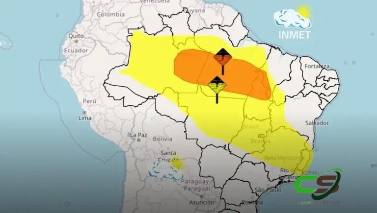 Alerta de Chuvas Intensas: Inmet Indica Áreas Atingidas